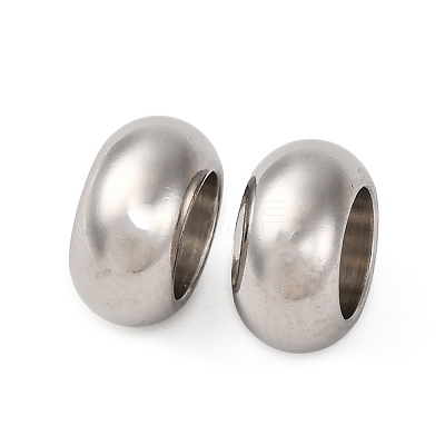 304 Stainless Steel European Beads STAS-P397-01B-P-1