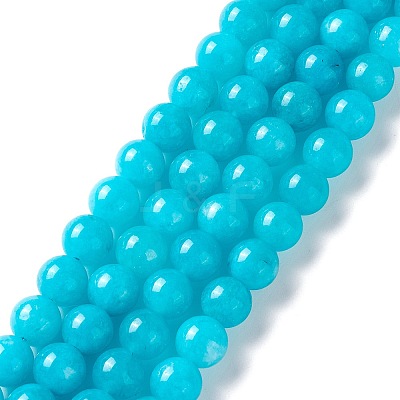 Natural White Jade Imitation Amazonite Beads Strands X-G-I299-F04-8mm-1
