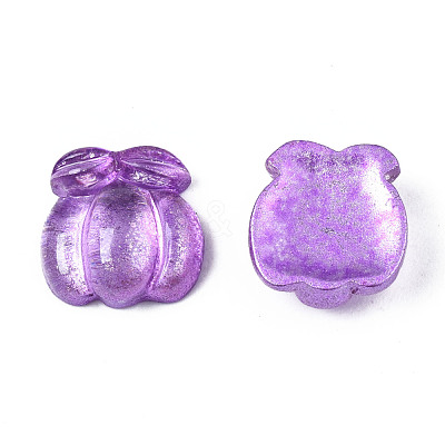 Autumn Theme Spray Painted Transparent Resin Cabochons CRES-S302-65-A04-1