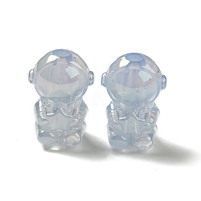 UV Plating Rainbow Iridescent Acrylic Beads PACR-M002-06C-1