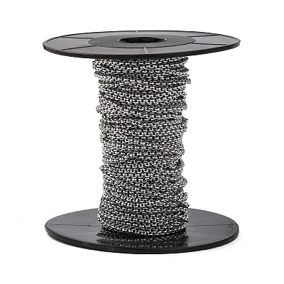 Non-Tarnish 3.28 Feet 304 Stainless Steel Rolo Chains X-CHS-K001-99D-1