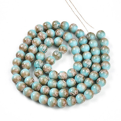Baking Paint Glass Beads Strands X-DGLA-N008-10mm-05-1