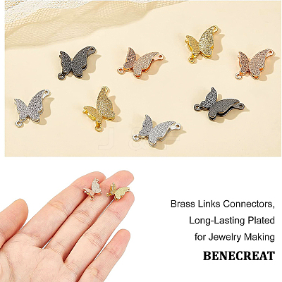12Pcs 4 Colors Brass Links Connectors KK-BC0002-47-1