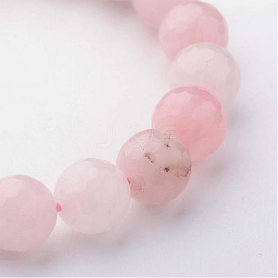Natural Rose Quartz Stretch Bracelets BJEW-JB02428-1