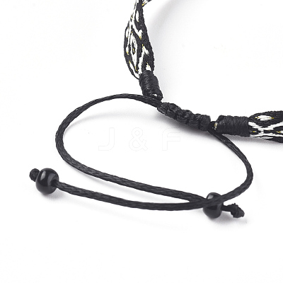 Unisex Adjustable Braided Bead Bracelets BJEW-J181-08A-1