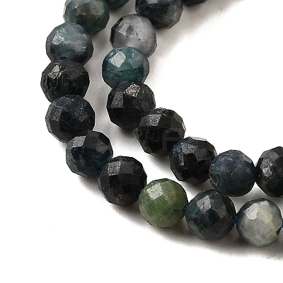 Natural Blue Tourmaline Beads Strands G-G259-D10-4mm-1