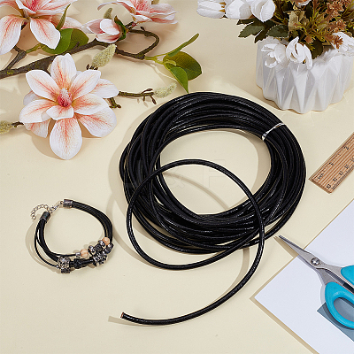 10 Yards Round Cowhide Leather Cord WL-BC0001-06-1