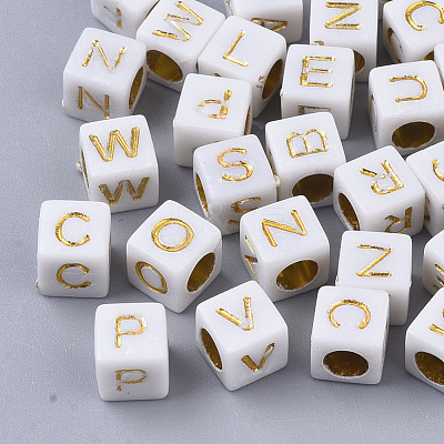 Plated Acrylic Beads MACR-S299-052B-1