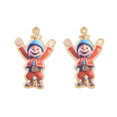 Christmas Alloy Enamel Pendants ENAM-K069-44C-G-1