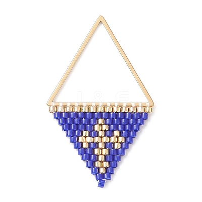 Handmade Japanese Seed Beads Pendants PALLOY-MZ00136-04-1