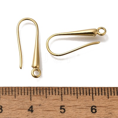 Brass Earring Hooks KK-H502-15G-1