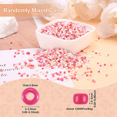Opaque Glass Round Seed Beads GLAA-TAC0025-07A-04-1