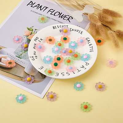 Resin Frosted Cabochons RESI-TA0001-26-1