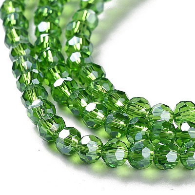 Electroplate Glass Bead Strands EGLA-R015-4mm-14-1