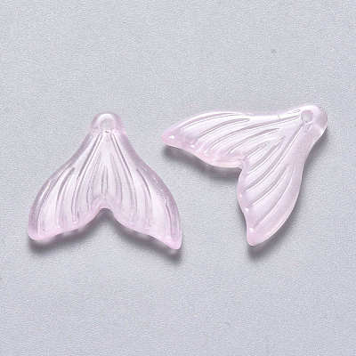 Transparent Spray Painted Glass Pendants GLAA-S190-009A-05-1