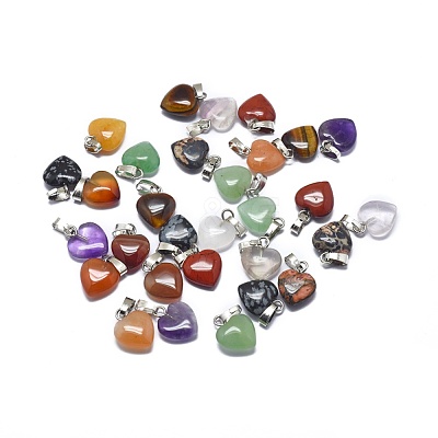 Natural & Synthetic Mixed Gemstone Charms G-F649-H-1