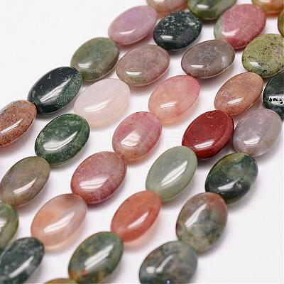 Natural Indian Agate Beads Strands G-N0173-02-10x14mm-1