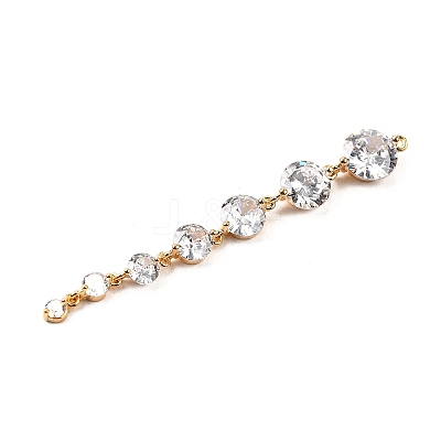 Brass Micro Pave Cubic Zirconia Pendants KK-F901-04C-G-1