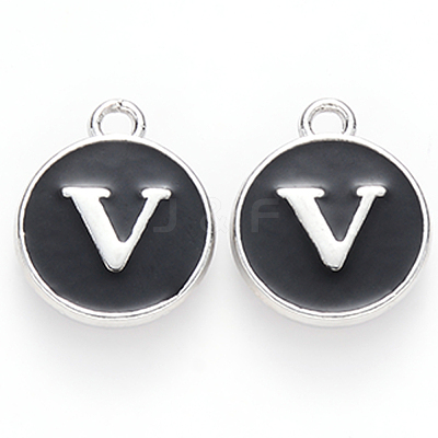 Platinum Plated Alloy Charms ENAM-S118-02V-P-1