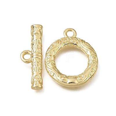 Brass Toggle Clasps KK-CJC2732-01B-G-RS-1