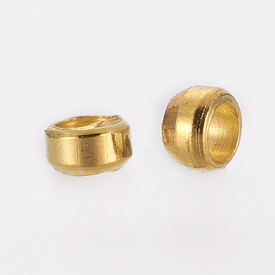 Brass Crimp Beads E002-G-NR-1