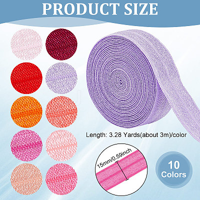 30M 10 Colors Flat Polyester Elastic Cord OCOR-BC0006-33B-1