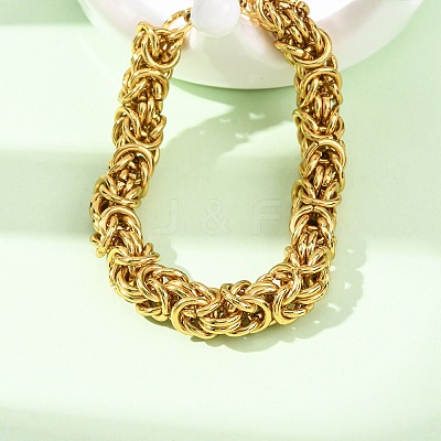 304 Stainless Steel Byzantine Chains Bracelets for Women BJEW-F536-13G-1