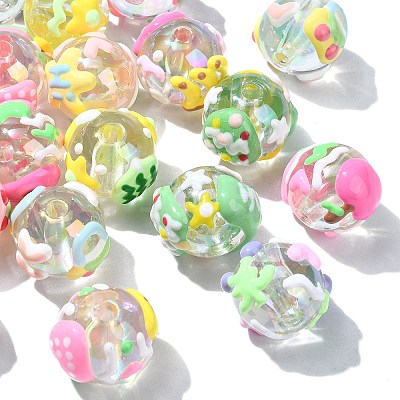 20Pcs 10 Styles Handmade Transparent Acrylic Beads MACR-CJ0002-14-1