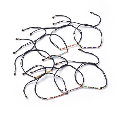 Adjustable Braided Bead Bracelets BJEW-JB04853-1