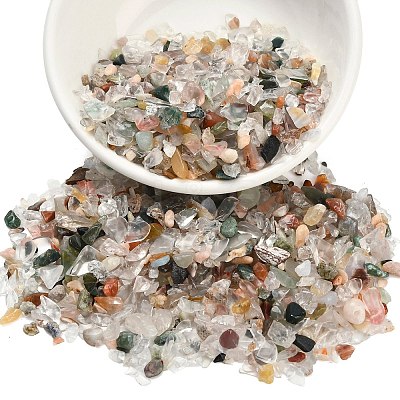 Natural Red and Green Rutilated Quartz Beads G-D345-02-1