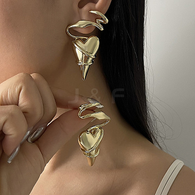 Alloy Heart Stud Earrings FS-WGE404F-01-1