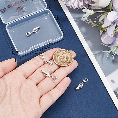 6Pcs Brass Fold Over Clasps KK-BBC0016-41P-1