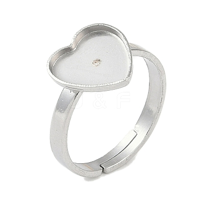 Non-Tarnish 304 Stainless Steel Adjustable Ring Components STAS-Z064-05P-02-1