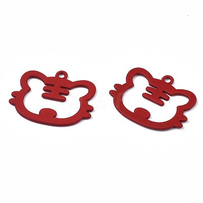 Spray Painted Alloy Pendants ENAM-N055-059-A01-1