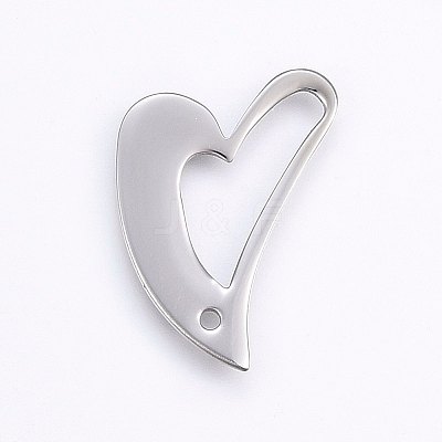 Tarnish Resistant 304 Stainless Steel Open Heart Pendants LS-STAS-I094-17P-1