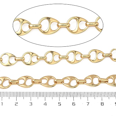 304 Stainless Steel Oval Link Chains CHS-K023-09G-1