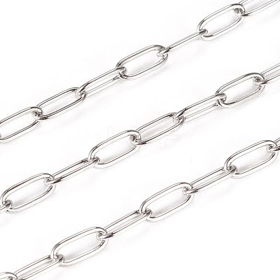 Tarnish Resistant 304 Stainless Steel Paperclip Chains CHS-F010-01D-P-1