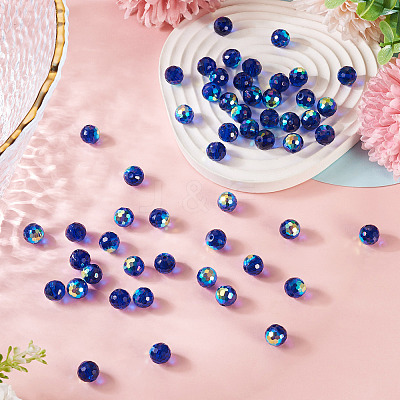 80Pcs AB Color Plated Glass Beads EGLA-TA0013-01B-1