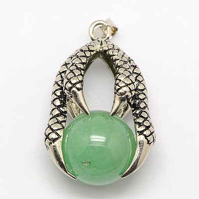 Vintage Natural Bezel Mixed Gemstone Pendants G-M038-03-1