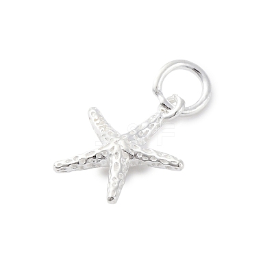 925 Sterling Silver Starfish Charms STER-S010-02A-S-1