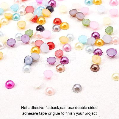 ABS Plastic Cabochons SACR-PH0005-4mm-01-1