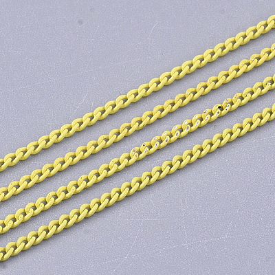 Spray Painted Brass Curb Chains CHC-S007-02B-1
