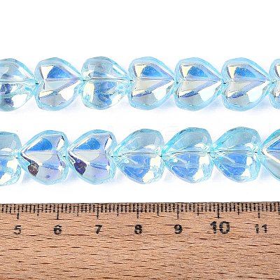 Electroplate Transparent Glass Beads Strands EGLA-N056-01A-04-1