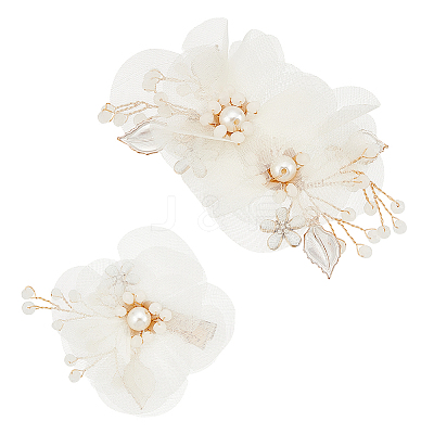 1Set Wedding Bridal Alloy Alligator Hair Clips OHAR-GA0001-05-1