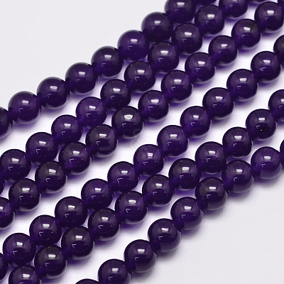 Natural Malaysia Jade Bead Strands G-A146-8mm-A01-1
