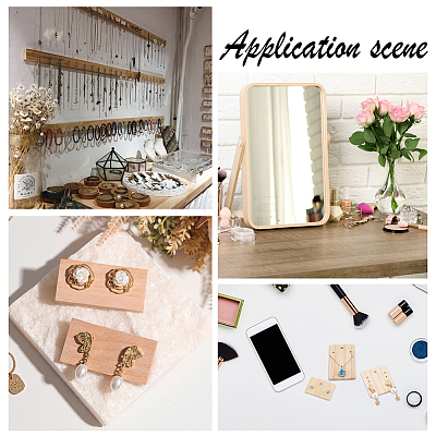 20Pcs 5 Styles Wooden Earring Organizer Boards EDIS-NB0001-07-1
