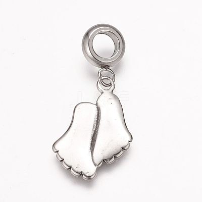 304 Stainless Steel European Dangle Charms OPDL-K001-14AS-1