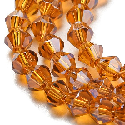 Transparent Electroplate Glass Beads Strands GLAA-F029-2mm-C28-1