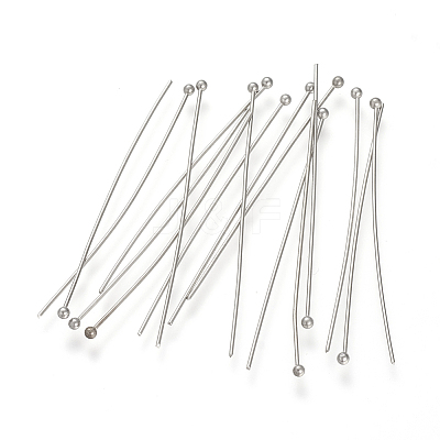 Tarnish Resistant 304 Stainless Steel Ball Head pins X-STAS-S066-70x0.5mm-1