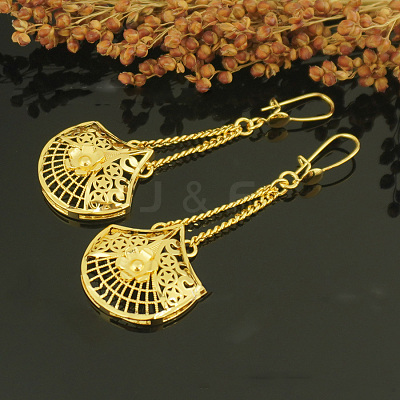 Brass Hollow Hoop Earrings FS-WG6ED3E-02-1